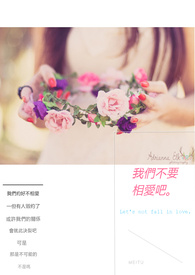 我们不要相爱吧。Let's not fall in love.